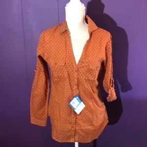 Columbia NWT rust colored blouse rust colored